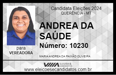 Candidato ANDREA DA SAÚDE 2024 - QUERÊNCIA - Eleições