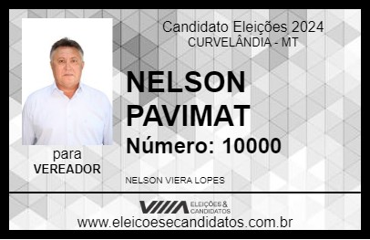 Candidato NELSON PAVIMAT 2024 - CURVELÂNDIA - Eleições