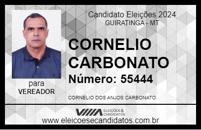 Candidato CORNELIO CARBONATO 2024 - GUIRATINGA - Eleições