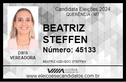 Candidato BEATRIZ STEFFEN 2024 - QUERÊNCIA - Eleições