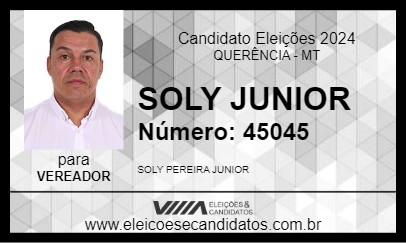 Candidato SOLY JUNIOR 2024 - QUERÊNCIA - Eleições