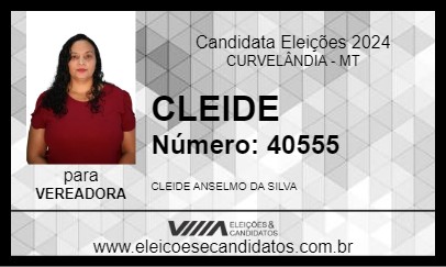 Candidato CLEIDE SILVA 2024 - CURVELÂNDIA - Eleições