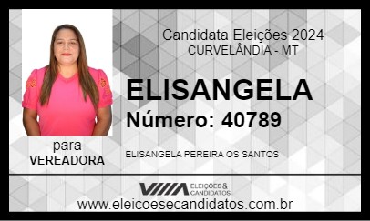 Candidato ELISANGELA DA SAÚDE 2024 - CURVELÂNDIA - Eleições