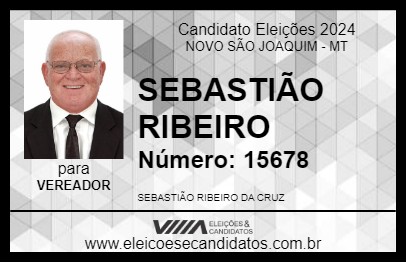 Candidato SEBASTIÃO RIBEIRO 2024 - NOVO SÃO JOAQUIM - Eleições