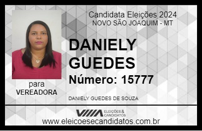 Candidato DANIELY GUEDES 2024 - NOVO SÃO JOAQUIM - Eleições