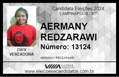 Candidato AERMANY REDZARAWI 2024 - CAMPINÁPOLIS - Eleições