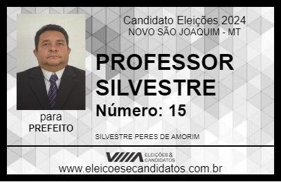 Candidato PROFESSOR SILVESTRE 2024 - NOVO SÃO JOAQUIM - Eleições