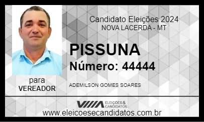 Candidato PISSUNA 2024 - NOVA LACERDA - Eleições