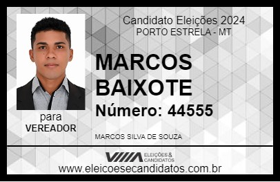 Candidato MARCOS BAIXOTE 2024 - PORTO ESTRELA - Eleições