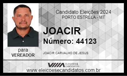 Candidato JOACIR  2024 - PORTO ESTRELA - Eleições