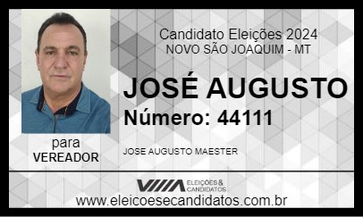 Candidato JOSÉ AUGUSTO 2024 - NOVO SÃO JOAQUIM - Eleições