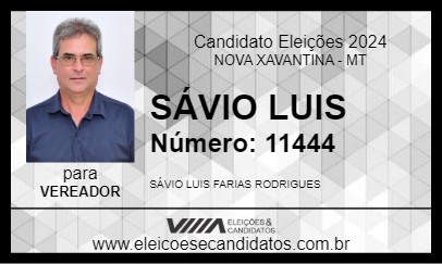 Candidato SÁVIO LUIS 2024 - NOVA XAVANTINA - Eleições