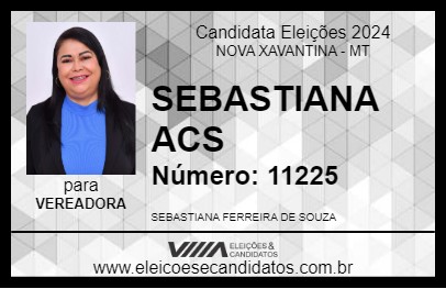 Candidato SEBASTIANA ACS 2024 - NOVA XAVANTINA - Eleições