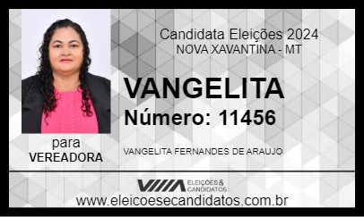 Candidato VANGELITA 2024 - NOVA XAVANTINA - Eleições