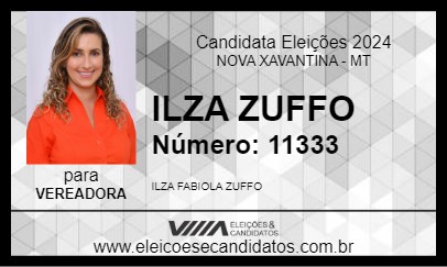 Candidato ILZA ZUFFO 2024 - NOVA XAVANTINA - Eleições