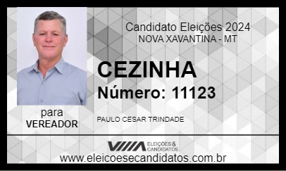 Candidato CEZINHA 2024 - NOVA XAVANTINA - Eleições