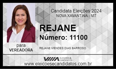 Candidato REJANE 2024 - NOVA XAVANTINA - Eleições