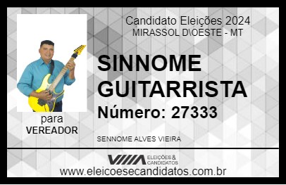 Candidato SINNOME GUITARRISTA 2024 - MIRASSOL D\OESTE - Eleições