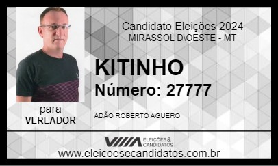 Candidato KITINHO 2024 - MIRASSOL D\OESTE - Eleições