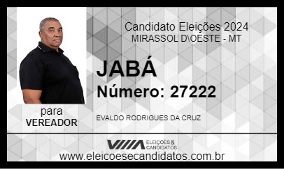 Candidato JABÁ 2024 - MIRASSOL D\OESTE - Eleições