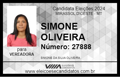 Candidato SIMONE OLIVEIRA 2024 - MIRASSOL D\OESTE - Eleições