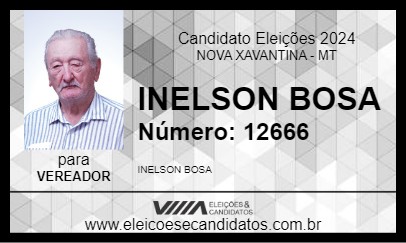 Candidato INELSON BOSA 2024 - NOVA XAVANTINA - Eleições