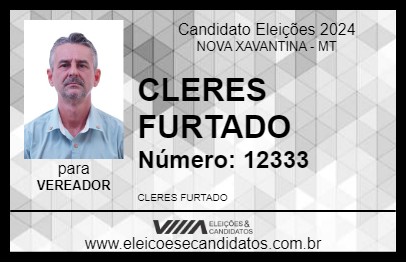 Candidato CLERES FURTADO 2024 - NOVA XAVANTINA - Eleições