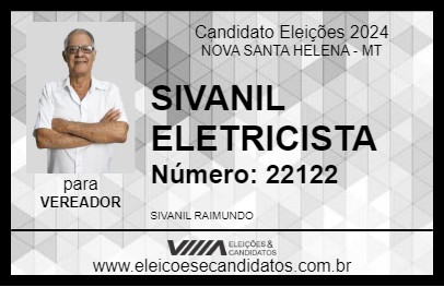 Candidato SIVANIL ELETRICISTA 2024 - NOVA SANTA HELENA - Eleições