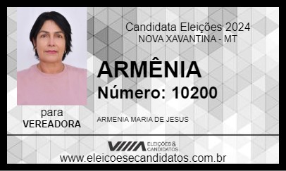 Candidato ARMÊNIA 2024 - NOVA XAVANTINA - Eleições