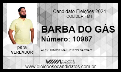 Candidato BARBA DO GÁS 2024 - COLÍDER - Eleições