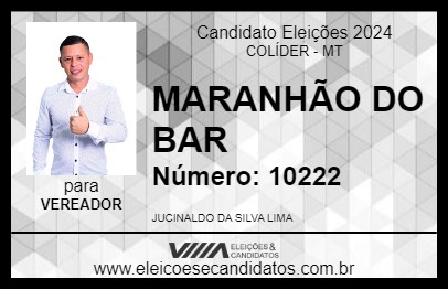 Candidato MARANHÃO DO BAR 2024 - COLÍDER - Eleições