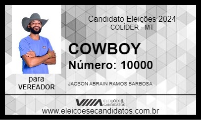 Candidato JACSON COWBOY 2024 - COLÍDER - Eleições