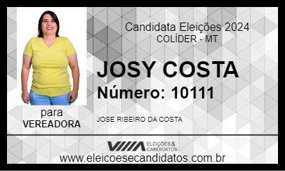 Candidato JOSY COSTA 2024 - COLÍDER - Eleições