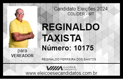 Candidato REGINALDO TAXISTA 2024 - COLÍDER - Eleições