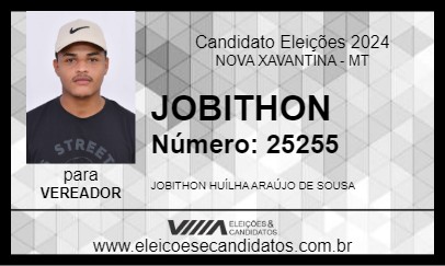 Candidato JOBITHON 2024 - NOVA XAVANTINA - Eleições