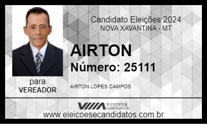 Candidato AIRTON 2024 - NOVA XAVANTINA - Eleições