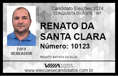 Candidato RENATO DA SANTA CLARA 2024 - CONQUISTA D\OESTE - Eleições