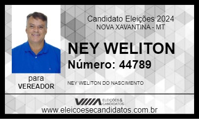 Candidato NEY WELITON 2024 - NOVA XAVANTINA - Eleições