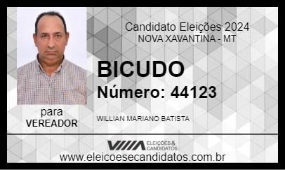 Candidato BICUDO 2024 - NOVA XAVANTINA - Eleições