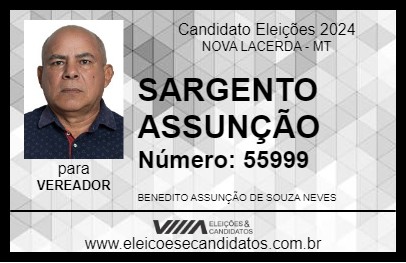 Candidato SARGENTO ASSUNÇÃO 2024 - NOVA LACERDA - Eleições