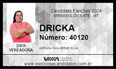 Candidato DRICKA 2024 - MIRASSOL D\OESTE - Eleições