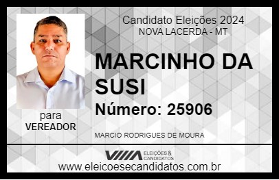 Candidato MARCINHO DA SUSI 2024 - NOVA LACERDA - Eleições