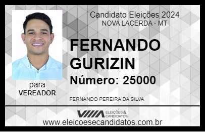 Candidato FERNANDO GURIZIN 2024 - NOVA LACERDA - Eleições