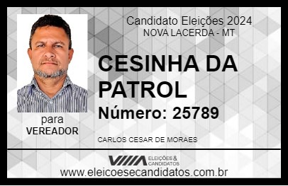 Candidato CESINHA DA PATROL 2024 - NOVA LACERDA - Eleições