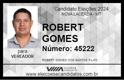 Candidato ROBERT GOMES 2024 - NOVA LACERDA - Eleições