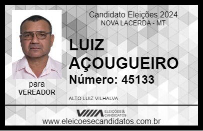 Candidato LUIZ AÇOUGUEIRO 2024 - NOVA LACERDA - Eleições