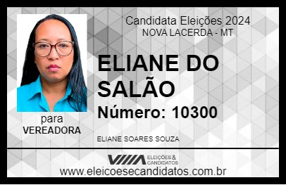 Candidato ELIANE DO SALÃO 2024 - NOVA LACERDA - Eleições