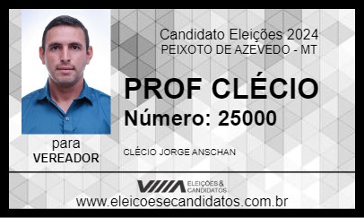 Candidato PROF CLÉCIO 2024 - PEIXOTO DE AZEVEDO - Eleições