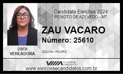 Candidato ZAL VACARO 2024 - PEIXOTO DE AZEVEDO - Eleições