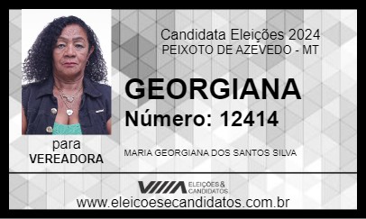 Candidato GEORGIANA 2024 - PEIXOTO DE AZEVEDO - Eleições